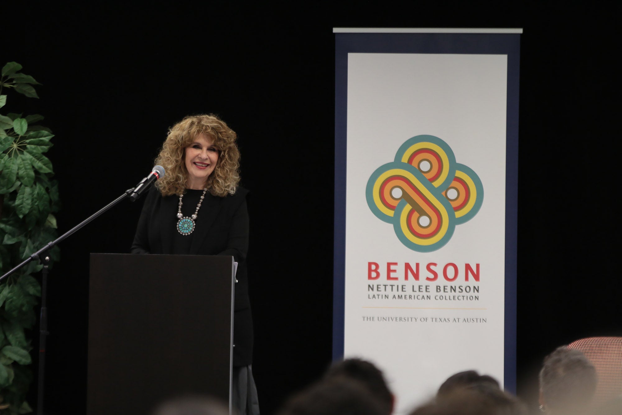 Gioconda Belli speaks at the Benson Latin American Collection event