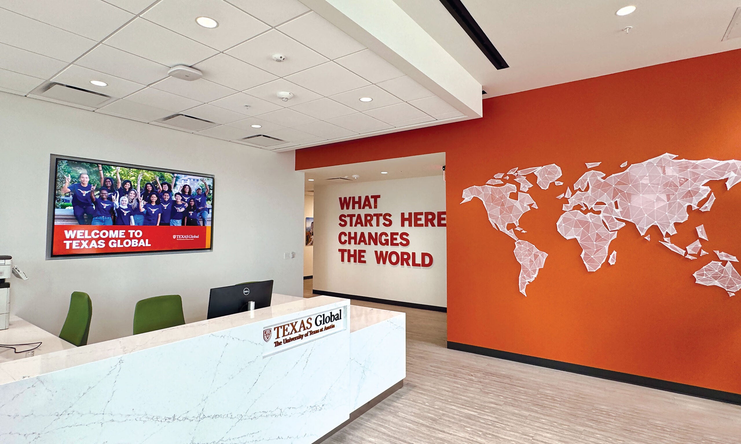 Texas Global's newly renovated lobby