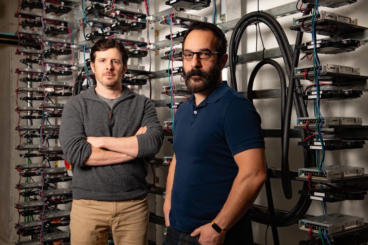 Machine Learning Laboratory Director Adam Klivans (left) and Center for Generative AI Director Alex Dimakis.